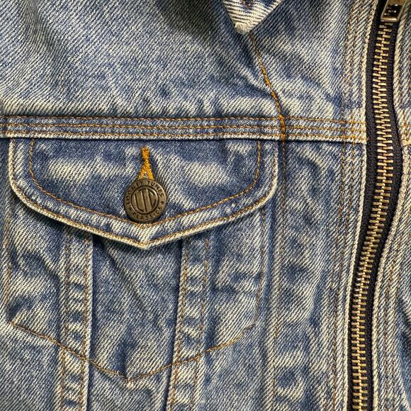 Vintage 1996 Warner Bros Studio Store Looney Tunes Embroidered Denim Vest XL - Picture 6 of 9